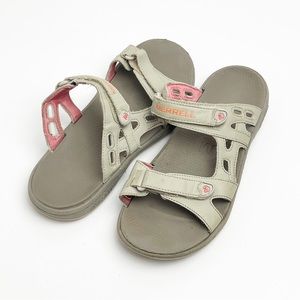 MERRELL Performance Coral Adjustable Straps Slip On Slides, Size 8